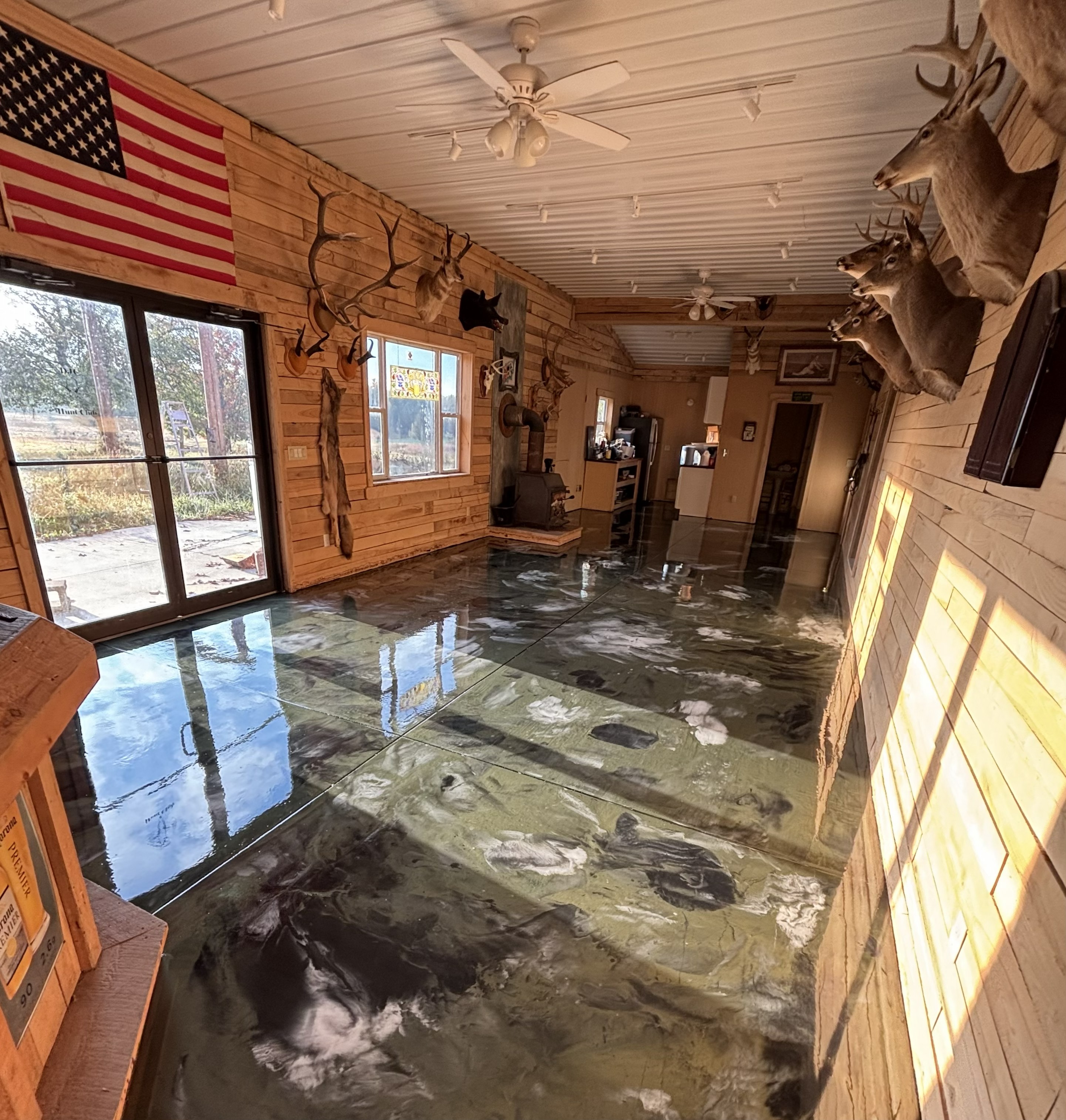 Metallic epoxy commercial floor
