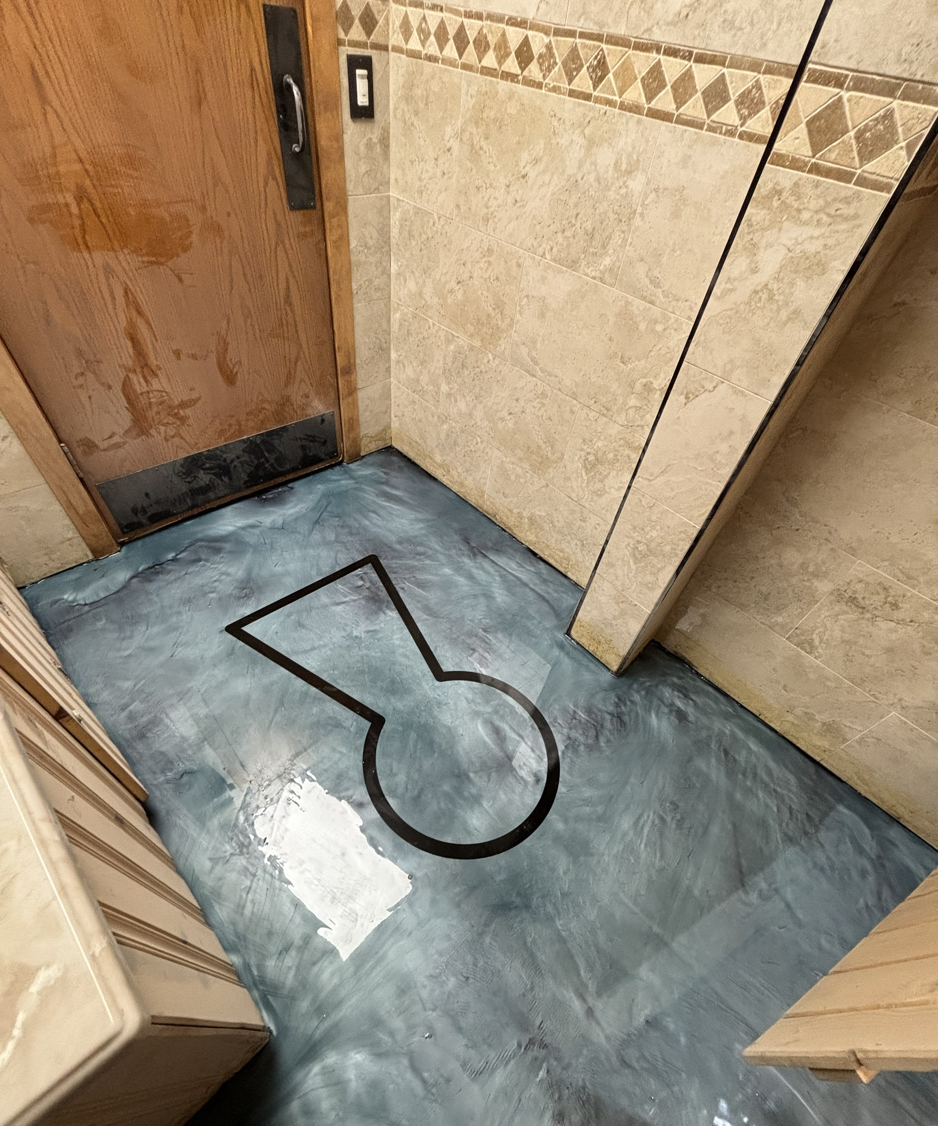 Metallic epoxy commercial floor